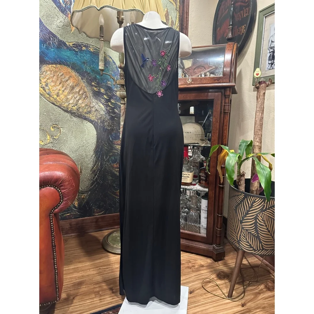 All That Jazz Black Maxi Dress Women's Size Large - Picture 4 of 9